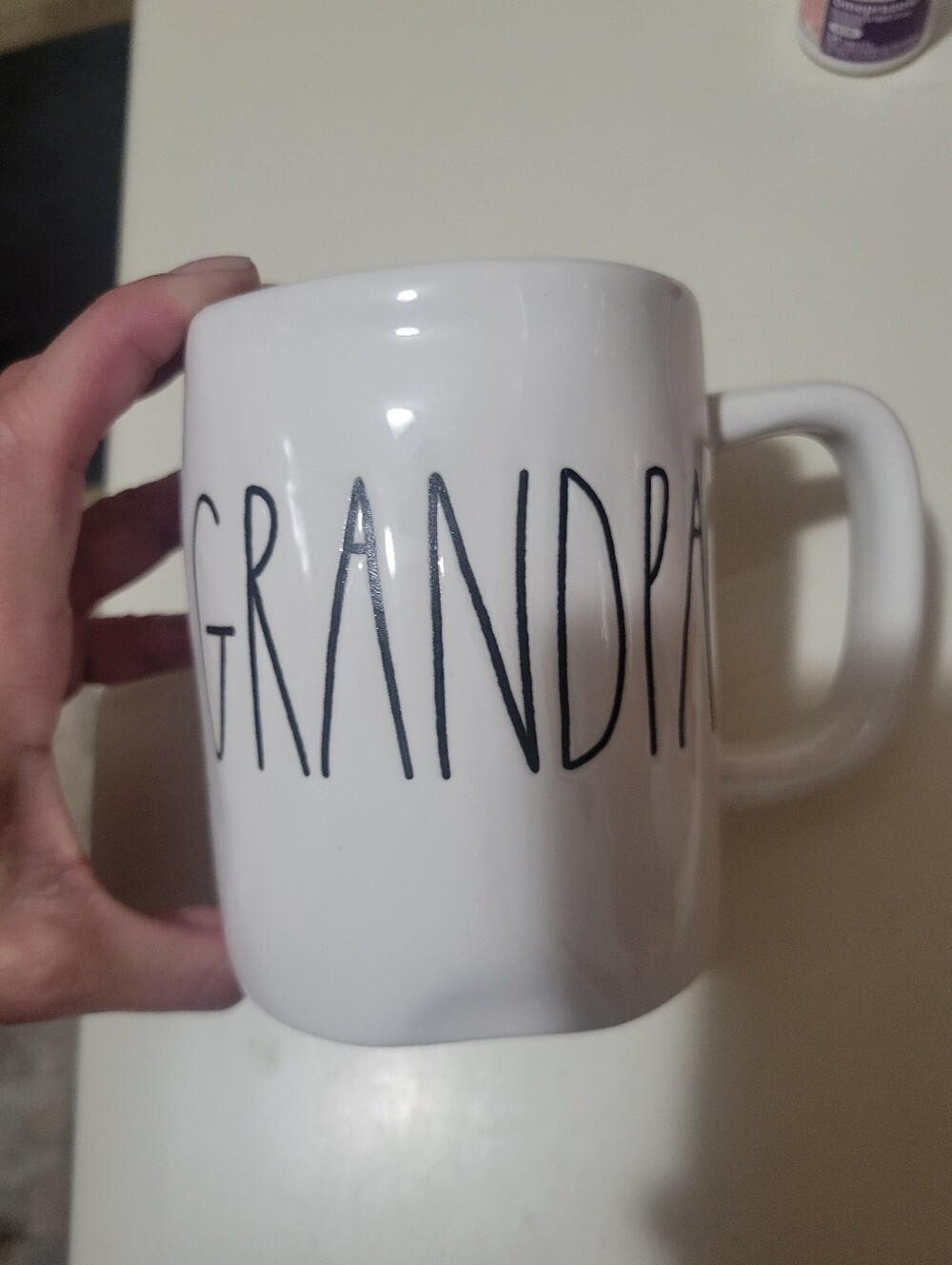 Rae Dunn White Mug with Black GRANDPA Lettering